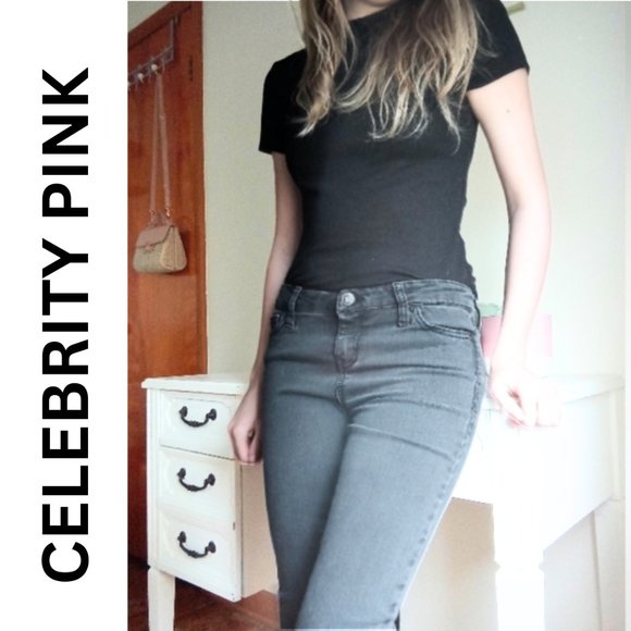CELEBRITY PINK - Dark Gray / Black Skinny Jeans - Picture 2 of 10